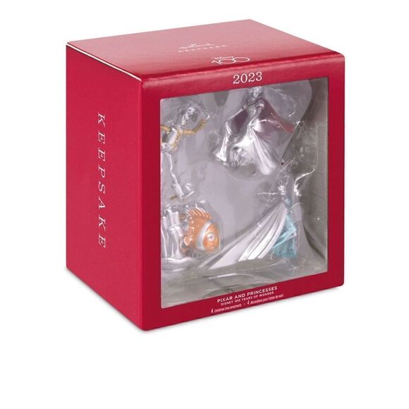Hallmark 2023 Disney 100 Years of Wonder Pixar and Princesses Ornaments New - Picture 1 of 6